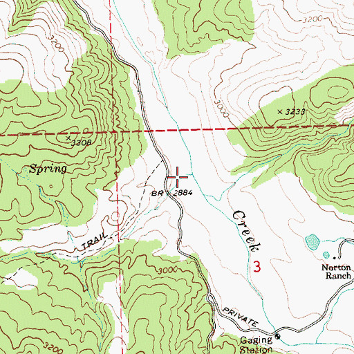 Topographic Map of Beaver Creek, OR