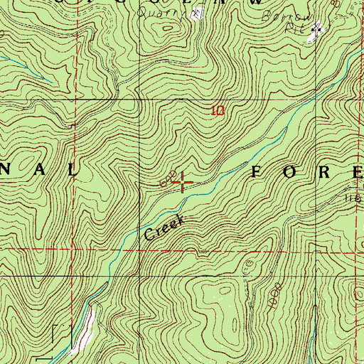 Topographic Map of Beaver Creek Forest Camp, OR