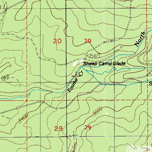 Topographic Map of Beaver Fork, OR
