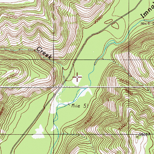Topographic Map of Beaverdam Creek, OR