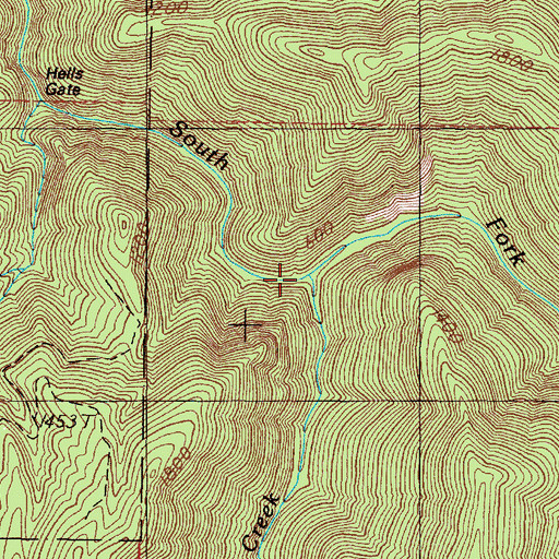 Topographic Map of Bee Creek, OR