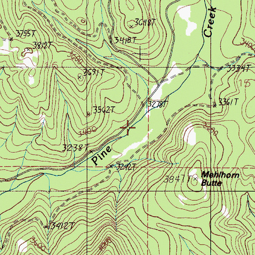Topographic Map of Beecher Creek, OR