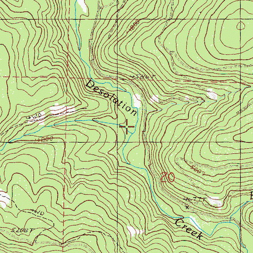 Topographic Map of Beeman Creek, OR