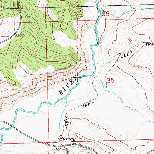 Topographic Map of Ben Young Creek, OR