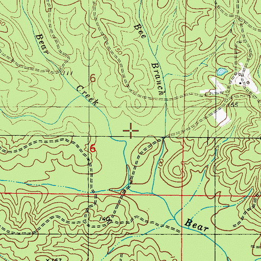 Topographic Map of Bee Branch, AL