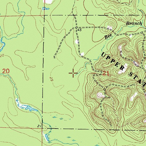 Topographic Map of Bee Branch, AL