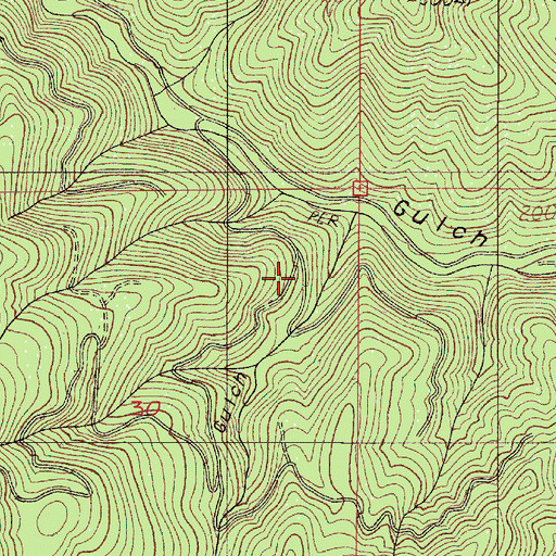 Topographic Map of Benson Gulch, OR