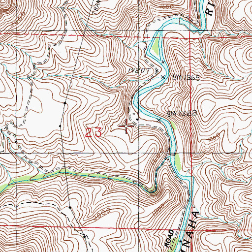 Topographic Map of Berland Ranch (historical), OR