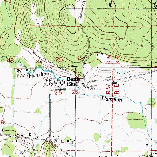 Topographic Map of Berlin School (historical), OR