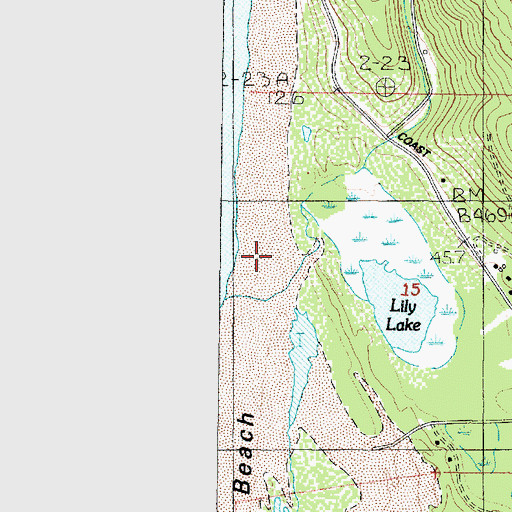 Topographic Map of Berry Creek, OR