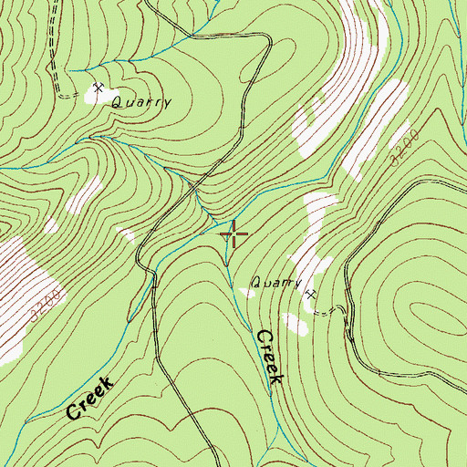 Topographic Map of Berry Creek, OR