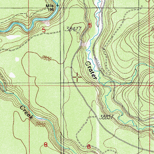 Topographic Map of Bert Creek, OR