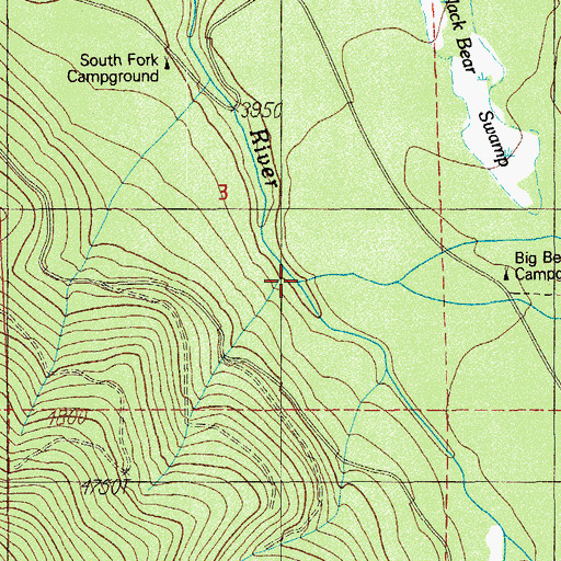 Topographic Map of Big Ben Creek, OR
