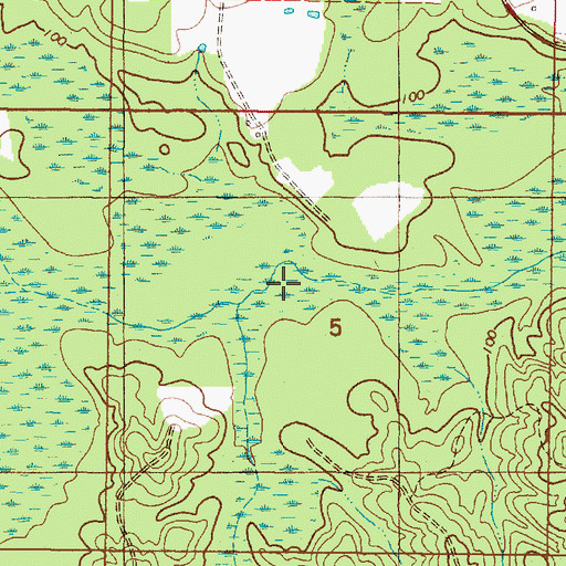 Topographic Map of Bee Branch, AL