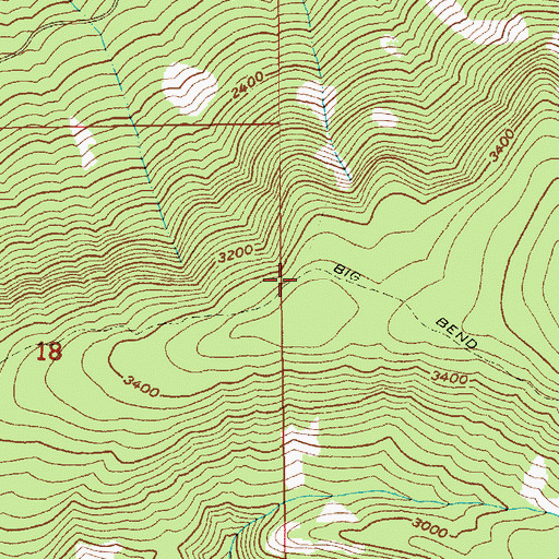 Topographic Map of Big Bend Trail, OR