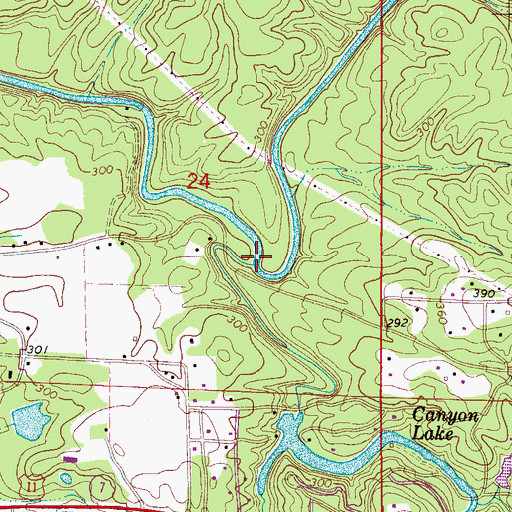 Topographic Map of Bee Branch, AL