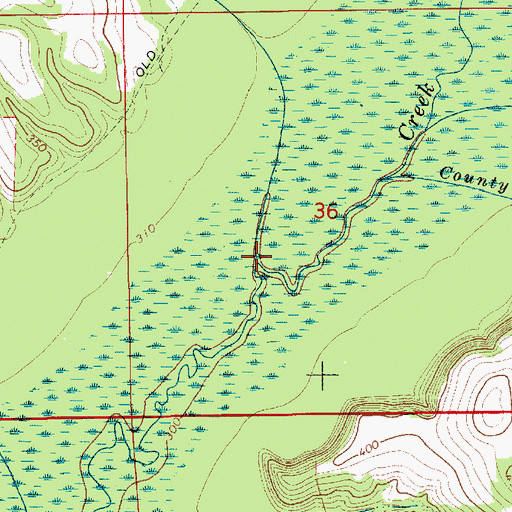 Topographic Map of Bee Creek, AL