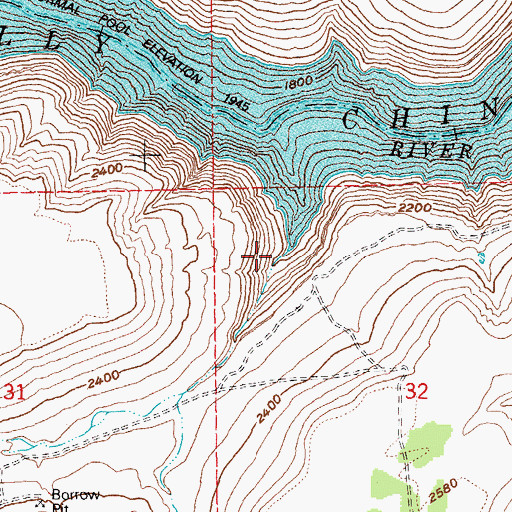 Topographic Map of Big Canyon, OR
