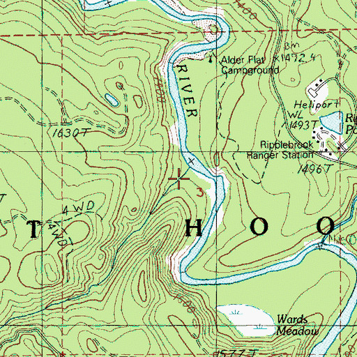 Topographic Map of Big Creek, OR