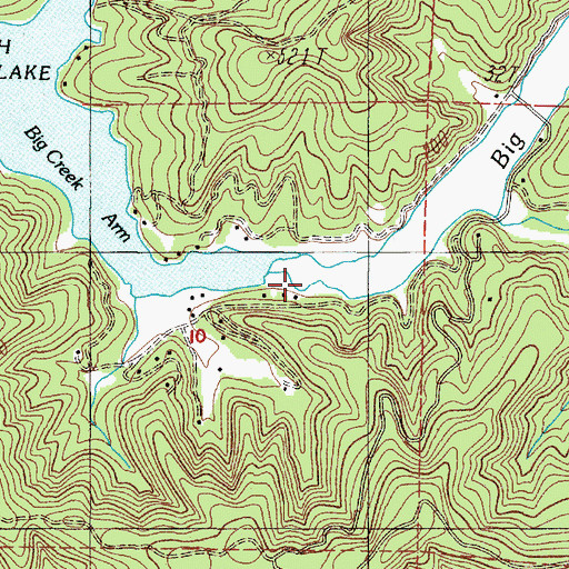 Topographic Map of Big Creek, OR