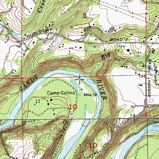 Topographic Map of Big Creek, OR