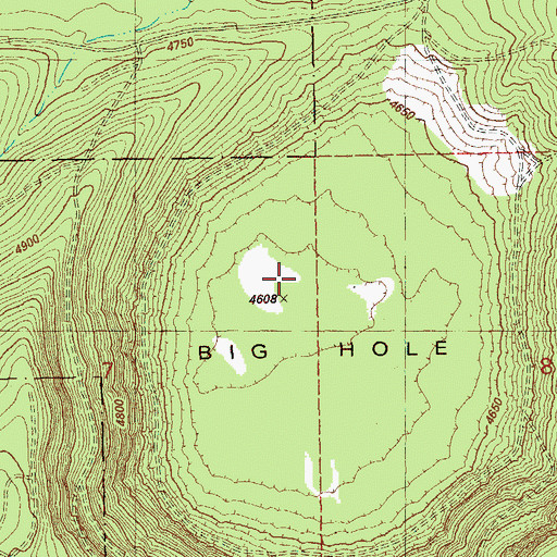 Topographic Map of Big Hole, OR