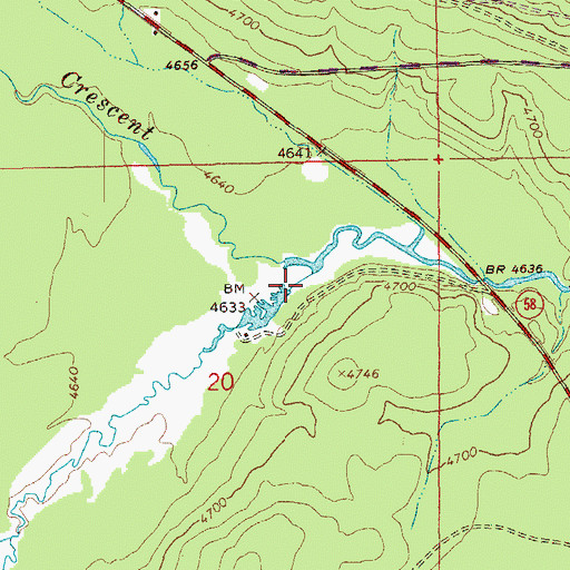 Topographic Map of Big Marsh Creek, OR