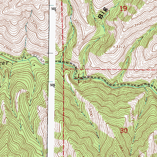 Topographic Map of Big Meadow Canyon, OR