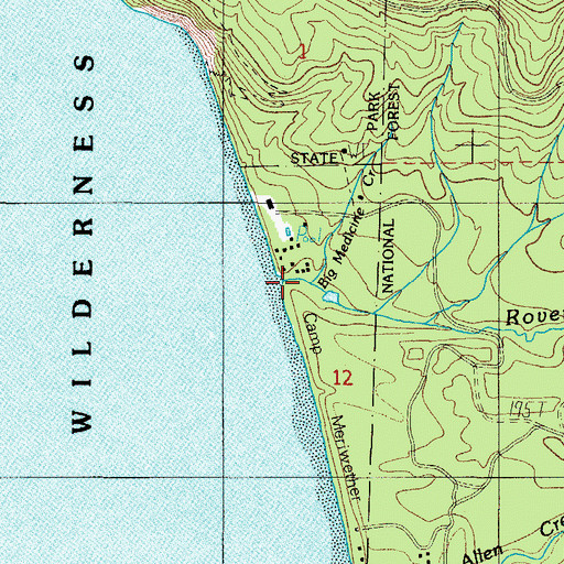 Topographic Map of Big Medicine Creek, OR