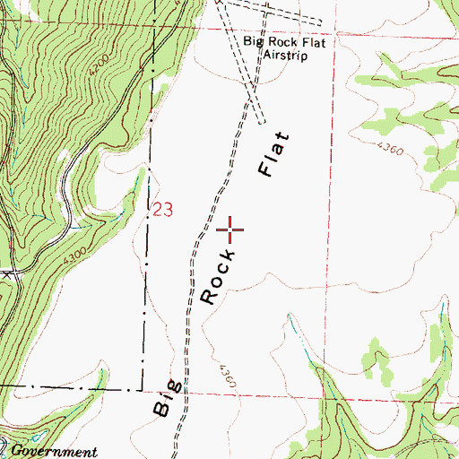 Topographic Map of Big Rock Flat, OR