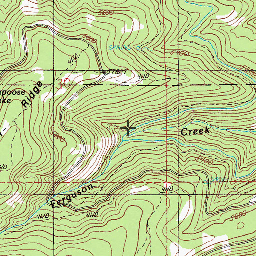 Topographic Map of Big Sheep Trail Stock Driveway, OR