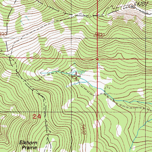 Topographic Map of Bigelow Cabins, OR