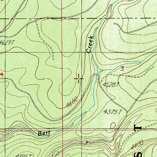 Topographic Map of Bill Creek, OR