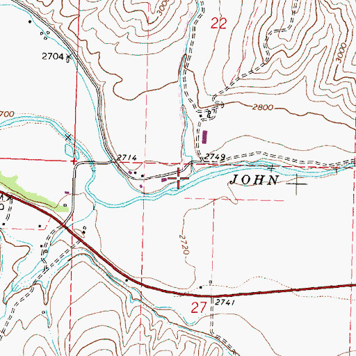 Topographic Map of Birch Creek, OR