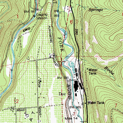 Topographic Map of Birdie Creek, OR