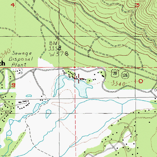 Topographic Map of Black Butte Ranch, OR