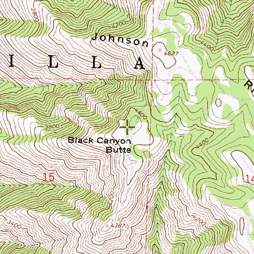 Topographic Map of Black Canyon Butte, OR