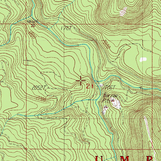 Topographic Map of Black Creek, OR