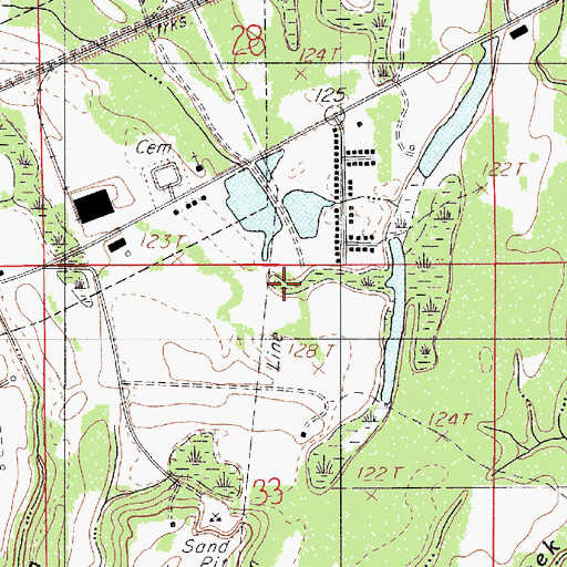Topographic Map of Beech Island Church, AL