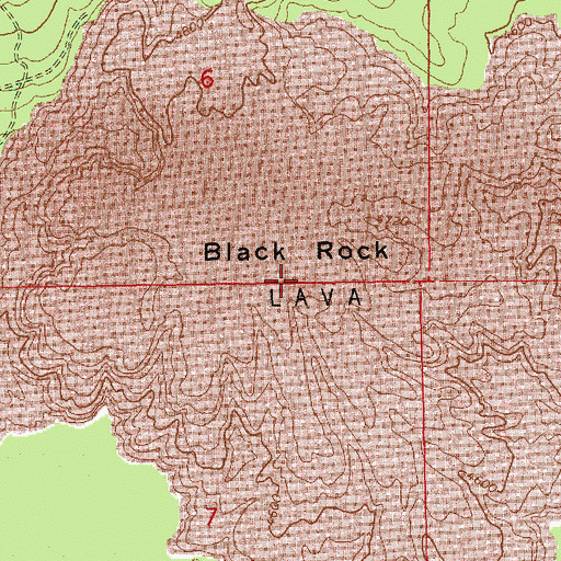 Topographic Map of Black Rock, OR