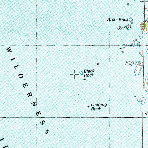 Topographic Map of Black Rock, OR