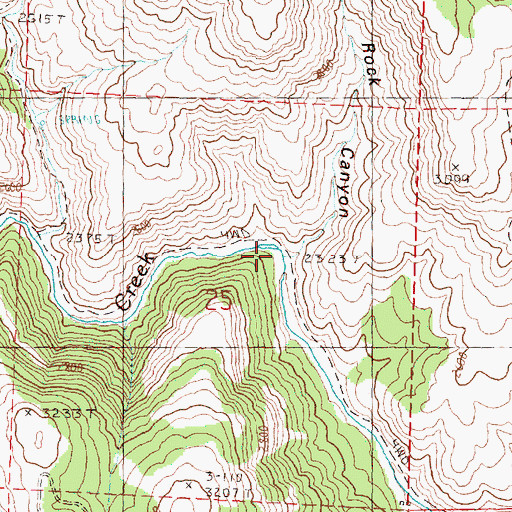Topographic Map of Black Rock Canyon, OR
