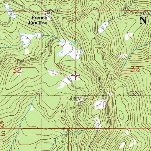 Topographic Map of Black Rock Trail, OR