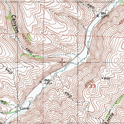 Topographic Map of Black Stump Canyon, OR