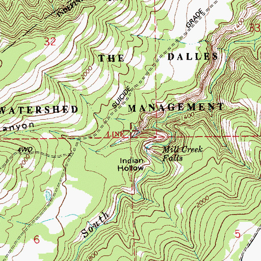 Topographic Map of Blackburn Canyon, OR