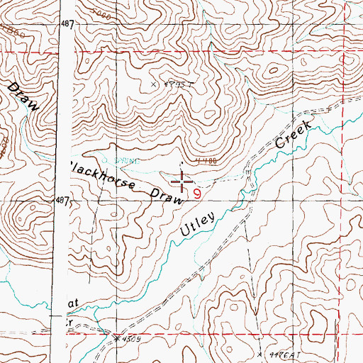 Topographic Map of Blackhorse Draw, OR