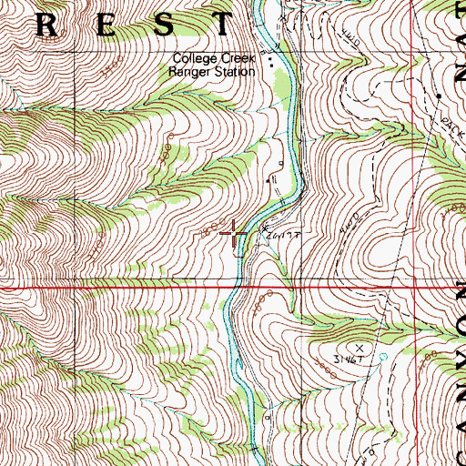 Topographic Map of Blackmore Creek, OR