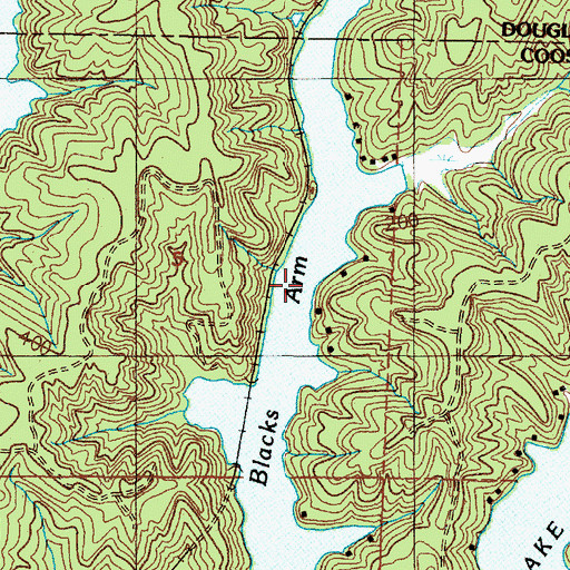 Topographic Map of Blacks Arm, OR