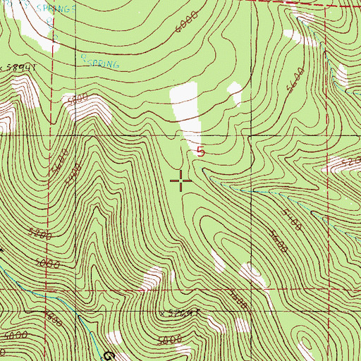 Topographic Map of Blackwell Trail, OR