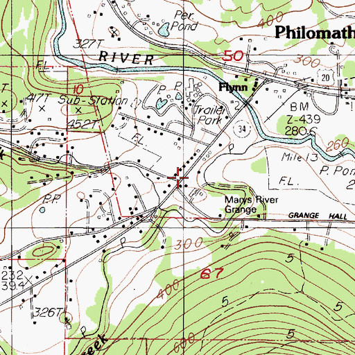 Topographic Map of Blair Creek, OR